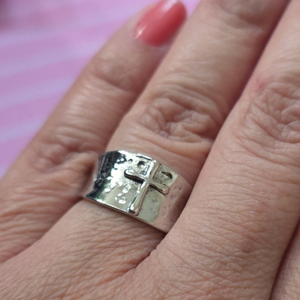 Silver Cross Ring